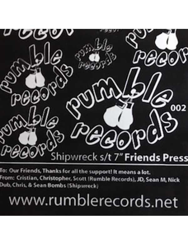 Shipwreck - Shipwreck (Friends Press) 7"